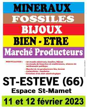Salon des Minéraux et Bien-être 2023 de St Estève (66)